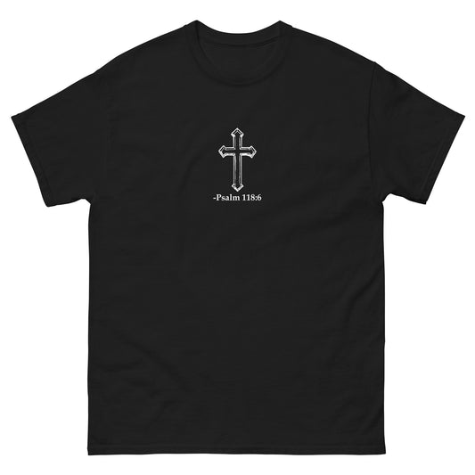 Psalm 118:6 dark colour t-shirt